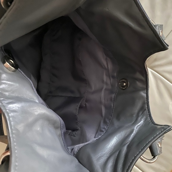 Colorblock handbag - Dark/light grey and dark/light violet - Picture 4 of 5